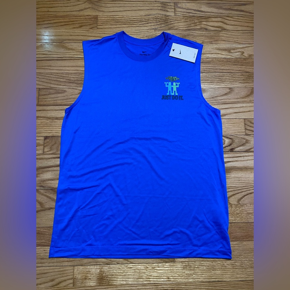 NIKE TRAINING "JDI Work Mind/Body Tee" sleeveless TANK Men’s L NEW! - Picture 4 of 6